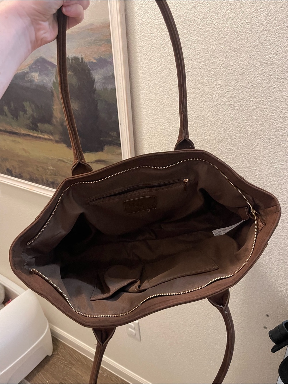 Mali + Lili Faux Suede Tote Bag - Picture 3 of 7
